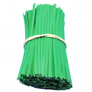 Alambre plastificado verde tiras