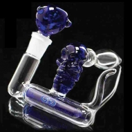 Bong Pipa BHO GG Calavera Bubbler CON DIFUSOR AZUL 16cm &Oslash;25mm