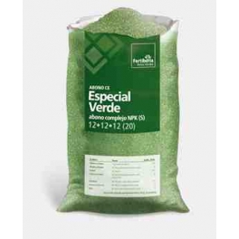 Fertilizante ESPECIAL VERDE granulado NPK 12-12-12+20S, saco de 25 kg